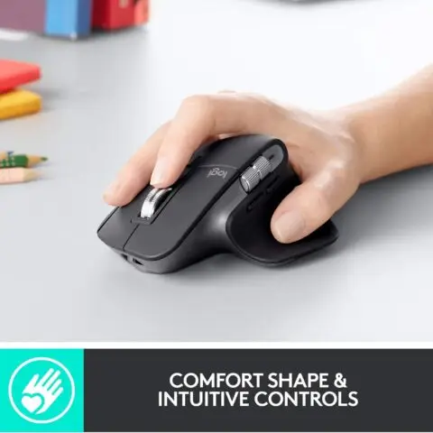 Logitech MX Master Wireless Mouse with ergonomic design and customizable buttons