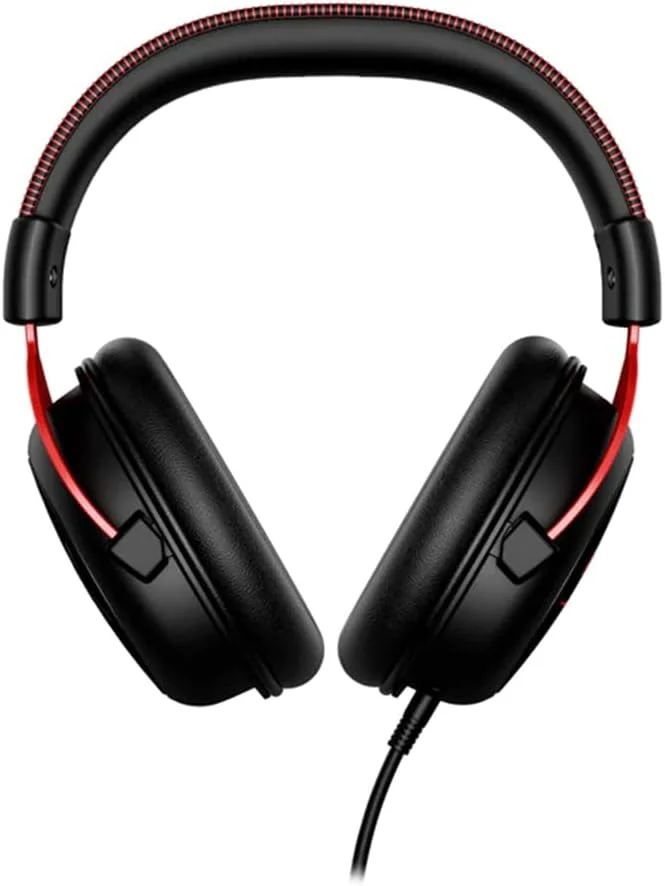 Close-up of HyperX Cloud II microphone and noise cancellation technology